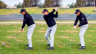 Phil Mickelson Golf Swing 2021  Slow Motion  Iron Driver amp Chipping [upl. by Nyliuqcaj]