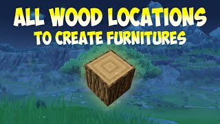 All Wood Locations  Genshin Impact [upl. by Ajram]