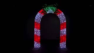 MIRABELLA INSTRUCTIONAL VIDEO FABRIC CANDY CANE ARCHWAY LIGHT [upl. by Anid]