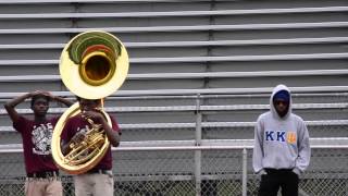 Whitehaven High School Marching Band  Tubas and Percussion 1 vs 11  2014 [upl. by Casar]