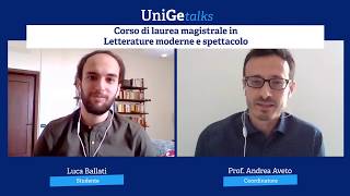 Unige Talks Laurea Magistrale in Letterature moderne e spettacolo [upl. by Ayotl864]