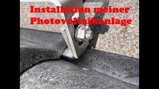 Dachhaken montieren Schienen installieren und Photovoltaikmodule installieren  alles selber DIY [upl. by Nolava]