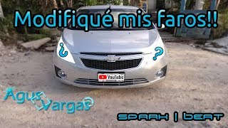 ABRIR FAROS E INSTALAR LUPAS PROYECTORES RETROFIT  SPARK  BEAT  MODIFICAR FAROS  Agus Vargas [upl. by Nancy]