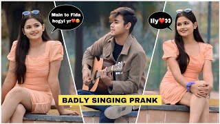 Badly Singing Prank With Twist Satranga X Pehle Bhi Main ANIMAL Mashup Girl Reactions😱 Jhopdi K [upl. by Ytsanyd]