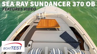 Sea Ray Sundancer 370 Outboard 2021  Features Video by BoatTESTcom [upl. by Acinehs]