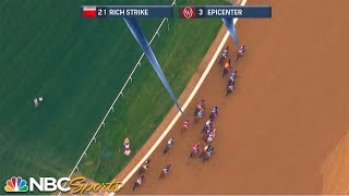 Overhead view shows how Rich Strike pulled off the impossible at 2022 Kentucky Derby  NBC Sports [upl. by Leizo]