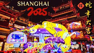 2025 Chinese New Year Light ShowShanghai Yu Garden Lantern Festival Walk Travel 上海豫园蛇年新春灯会 [upl. by Mcmillan]