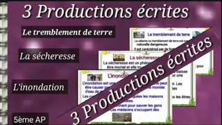 5AP  Productions écrites  le tremblement de terre  La sécheresse  Linondation [upl. by Adyl]