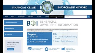 How to file your initial Fincengov Beneficial Owner Information BOI Report [upl. by Naejamron]