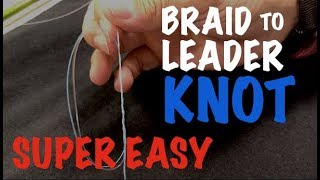 Surgeons Loop  Tying BRAID to MONO fishing line  How to [upl. by Anuahs]