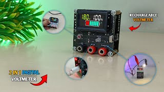 DIY Rechargeable Volt amp Amp Meter  Best DIY Gadget For Beginners [upl. by Crosby686]