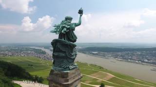 Seilbahn Rüdesheim am Rhein Ruedesheim Cable car to Germania Monument [upl. by Malinde]