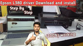 Epson L380 driver download and install windows 7  10  11  100 working 2022 [upl. by Marlen]