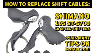 INSTALL SHIMANO 105 ST5700 10SPEED SHIFT CABLES FAST amp EASY [upl. by Nek]