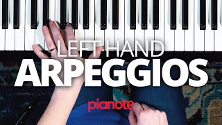 Left Hand Arpeggio Patterns Piano Lesson [upl. by Nwahsal]