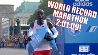 Eliud Kipchoge Breaks Marathon WORLD RECORD In Berlin Runs 20109  RACE VIDEO [upl. by Akirdnuhs340]