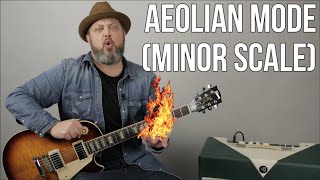 Lead Guitar Lesson  Modes Aeolian Scale Study For Guitar [upl. by Karlen]