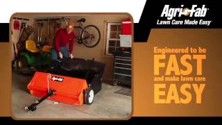 AgriFab 450492 SmartSWEEP 44 inch Towed Lawn Sweeper  The Green Reaper [upl. by Ocirederf138]