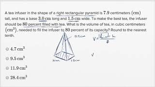 Volume word problems — Basic example  Math  SAT  Khan Academy [upl. by Quirita883]