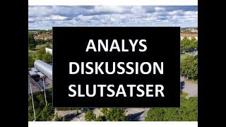 Att skriva analys diskussion och slutsatser [upl. by Einuj957]