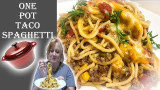 TACO SPAGHETTI ONE POT RECIPE  Cook with me a Delicious Dinner [upl. by Nawiat791]