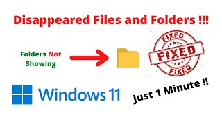 How to fix disappeared files and folders names in windows 10 or Windows 11 Still folder is exist [upl. by Ailemak]