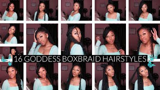 16 WAYS TO STYLE GODDESS BOX BRAIDS  SUPER CUTE amp STYLISH [upl. by Gwen]