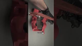 Installing a New Brake Pad Into a Caliper  PowerStop shorts diy [upl. by Aihcrop]