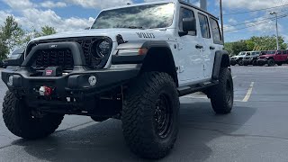 2024 Jeep Wrangler Willys with 25 inch lift and AEV steel front bumper P6770 [upl. by Llemij]