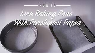 How to Line Baking Pans with Parchment Paper [upl. by Arbe805]