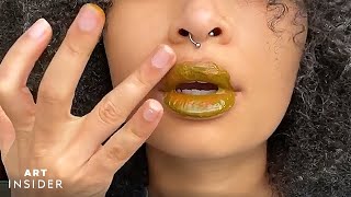 Use Henna For A LongLasting Lip Stain  Art Insider [upl. by Arihas]