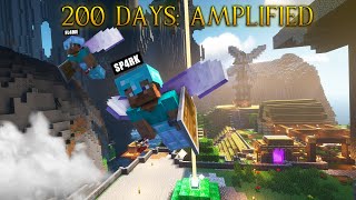 We Survived 200 Days in an Amplified World in Minecraft Hardcore [upl. by Sarazen]