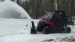 Quick Attach ATVUTV Snow Blower Snowblower Attachment [upl. by Moreno]