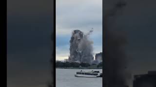 Implosion of the Hertz Tower The End of an Era in Lake Charles LA youtubehighfive [upl. by Idnew355]