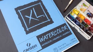 Review Canson XL Watercolor Paper 300gsm [upl. by Pollerd]