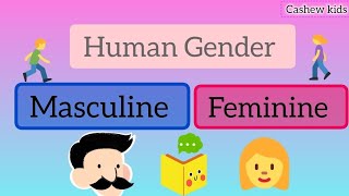 40 Masculine and feminine gender for children Grade 1 and Grade 2 IEOEnglish Olympiad Cashewkids [upl. by Natsuj]