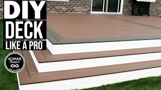 How To Build A Deck Layout Framing and Composite Decking Guide  DIY Deck Build [upl. by Lleihsad]