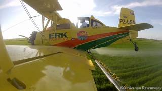 HD AgCat crop dusting in Nickerie Suriname [upl. by Wilser743]