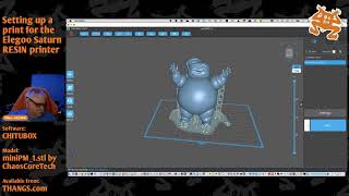 Setting up a print for the Elegoo Saturn RESIN printer [upl. by Eiclehc]