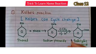 Trick to learn kolbes Reaction [upl. by Rudman]