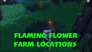 Flaming Flower stamen Genshin impact locations Where to find and How to get [upl. by Oinigih]