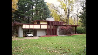 Frank Lloyd Wrights Penfield Usonian House [upl. by Akinat809]