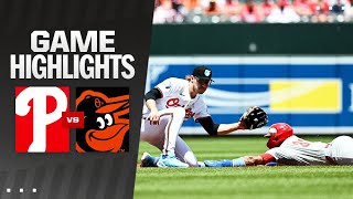 Phillies vs Orioles Game Highlights 61624  MLB Highlights [upl. by Delsman]