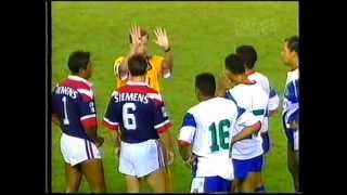 1999 NRL  Warriors vs Roosters schuffle amp fight [upl. by Atisusej]