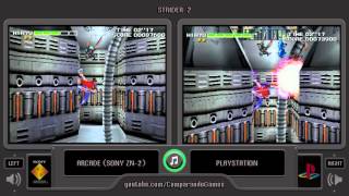 Strider 2 Arcade vs Playstation Side by Side Comparison [upl. by Leinoto]