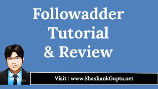 Follow Adder  Instagram  Tutorial [upl. by Asiram549]