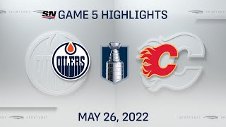 NHL Game 5 Highlights  Oilers vs Flames  May 26 2022 [upl. by Esirahc]