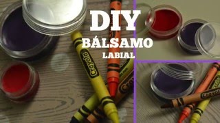 Como hacer BALSAMO para LABIOS casero con CRAYOLAS  FÁCIL [upl. by Ahsuoj]