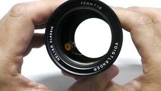 Voigtlander フォクトレンダー Heliar Classic ヘリアー クラシック 75mm F18 ＶＭ  フィルター  純正フード [upl. by Carothers]