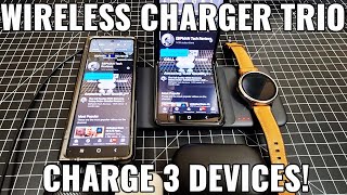 Samsung Wireless Charger Trio Review Charge 3 in 1 wireless charger [upl. by Nwahsuq377]